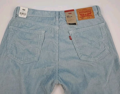 NEW Levis 505 Men's Regular Fit Corduroy Pants Light Blue Size 36 x 30 NWT - Picture 7 of 9