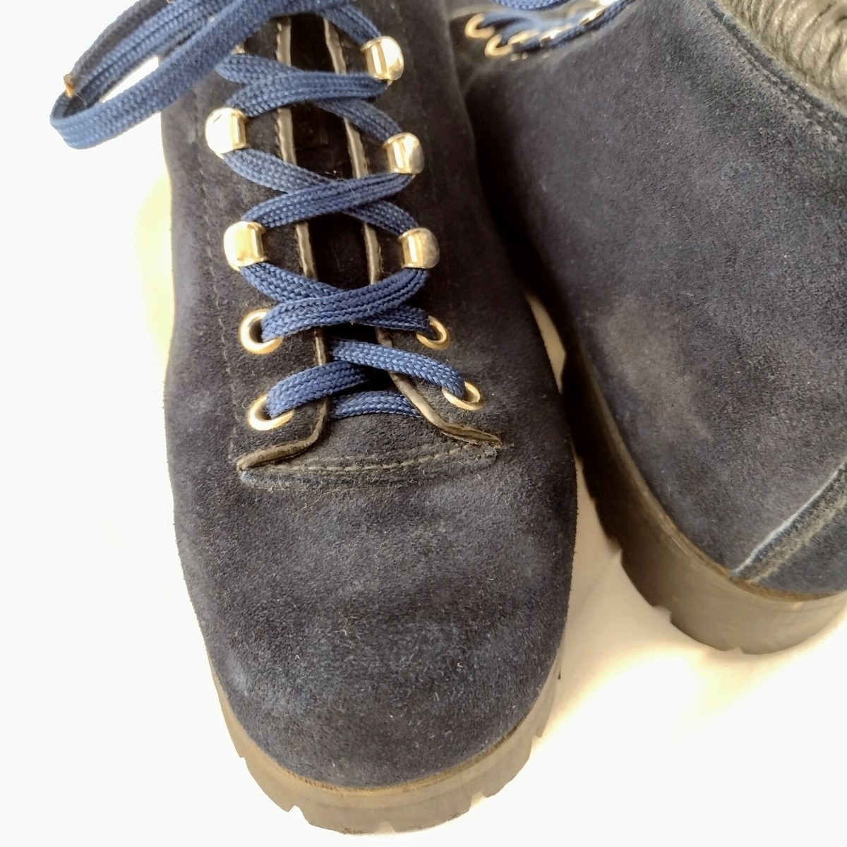 Calzaturificio the Alps Suede Hiking Boots Mens 6 Mountaineering Lug Sole Italy Calzaturificio Alps Fabiano Blue Suede Boots Hiking  main image 3