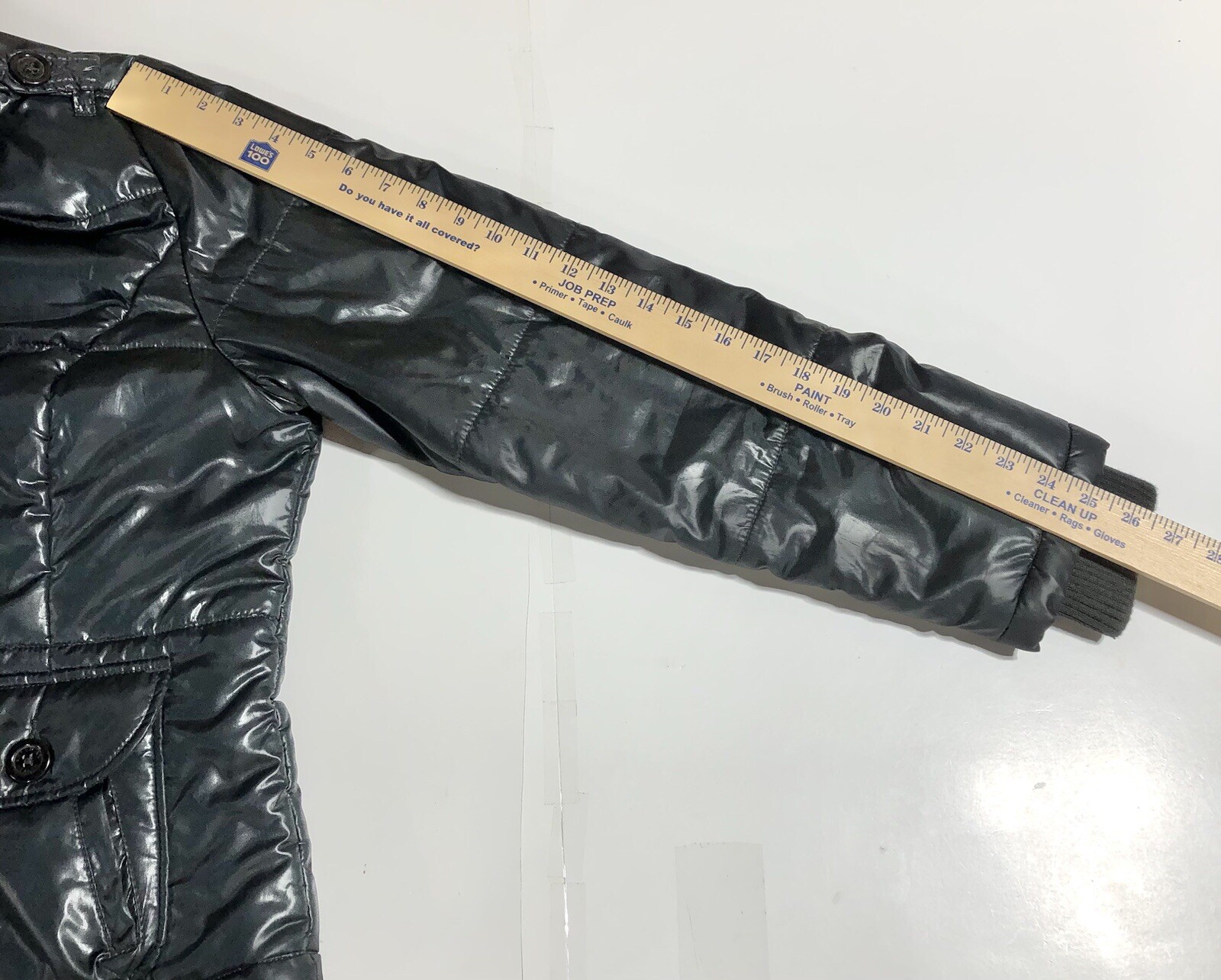 Womens American Eagle Black Button Zip Hooded Puf… - image 6