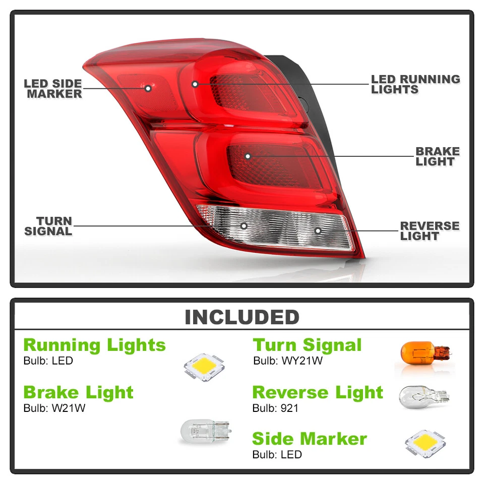 For 2017-2022 Chevy Trax LED Tail Light Brake Lamp Replacement Left Driver Side — 第 3/4 张图片