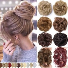 LARGE Scrunchie Messy Bun Hair Piece Rose Updo Wrap on Ponytail Wedding THICK us