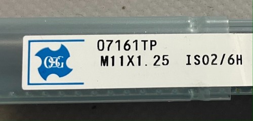 OSG 11mm x 1.25 Coolant-Thru taper tap TiN Coated VC10 - Afbeelding 3 van 3