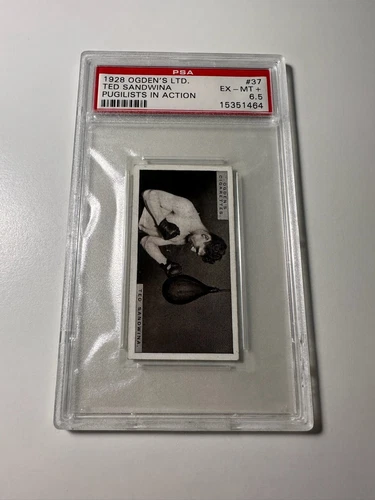 1928 Ogdens LTD Boxing Pugilists in Action Ted Sandwina Cigarettes PSA 6.5 #37