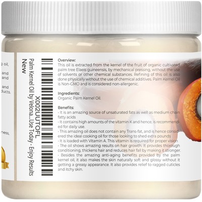 USDA Certified Organic Palm Kernel Oil - Refined, Cold-Pressed, 8 Fl Oz For Face & Skin 1 thumbnail image
