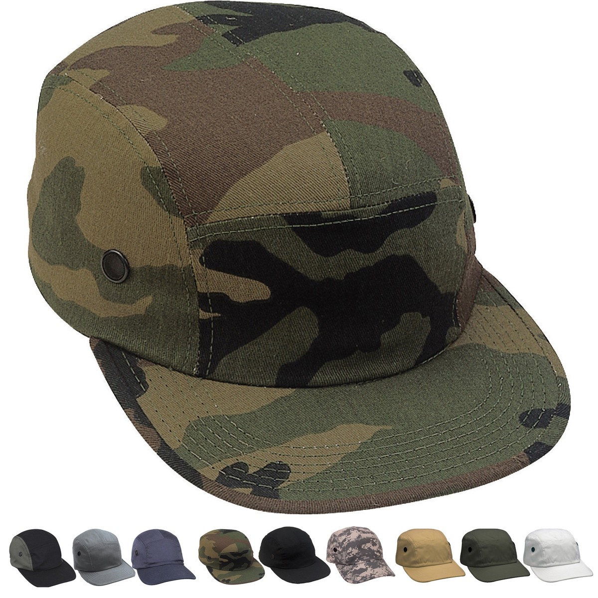 Street Cap Panel Urban Engineer Hat Adjustable Army Military Tactical Camo