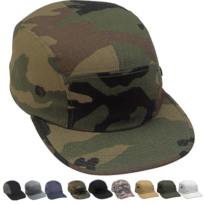 Street Cap 5 Panel Urban Engineer Hat Adjustable Army Military