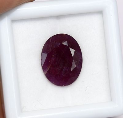 【Ruby】10点 5.34 Cts Certified Natural Ruby Oval Cut 13X10 mm Unheated Red
