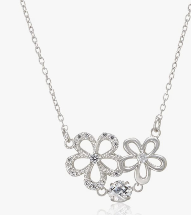 Crossfor New York] Crossfor New York Silver Necklace Flower