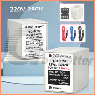 Water Level Socket Control Water Level Controller Liquid Control Relay Switch with Socket 1NO1NC ...