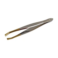 EKS Solingen Tweezer Squared Off Gold Tip Nickel Plated EK 1-22 NSG