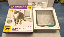 Hakuna Pets Cat Flap 4 Way Locking White Standard Up to 11 lbs - Unused Open Box