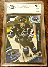 SIDNEY CROSBY Penguins 2004 Rimouski Oceanic rare team issue rookie BCCG 10 MINT