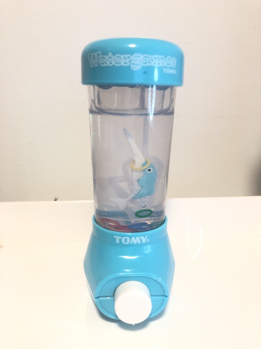 Vintage TOMY Water Games Needle Nose Dolphin Fun Ring Toss Works T7219