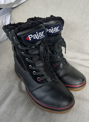 Pajar Trooper Boots Black Leather Winter Shoes mens 41 size  display picture 2