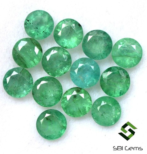 4 mm Natural Emerald Round Cut Lot 13 Pcs 2.92 Cts Calibrated Loose Gemstones - Picture 2 of 5