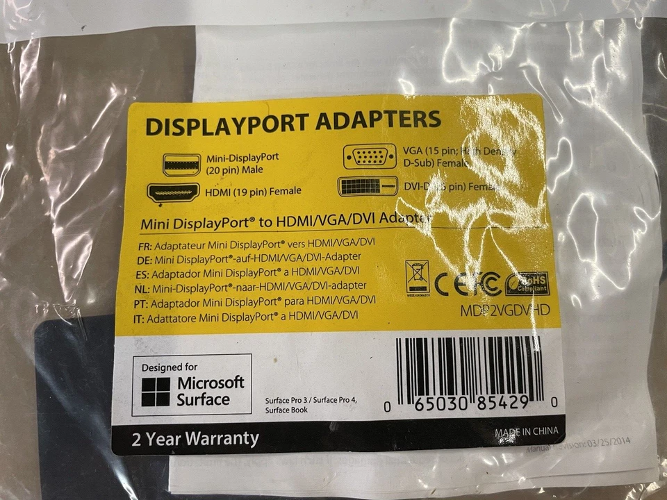 StarTech Mini Display Port to HDMI/VGA/DVI Adapter MDP2VGDVHD - Image 3 of 3