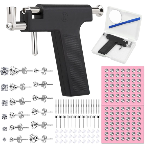 Professional Ear Piercing Kit with 230 Stainless Steel Studs for Home Use - Picture 4 of 12