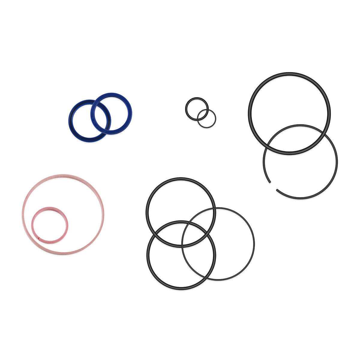 Hydraulic Log splitter cylinder rebuild seal kits Fit 4.0"Borex 1.75