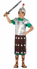 COSTUME CARNEVALE GUARDIA PRETORIANA BAMBINO VESTITO GUIRCA GUERRIERO ROMANO