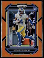 2022 Panini Prizm Orange Prizm Decobie Durant Rookie 057/249 Los Angeles Rams