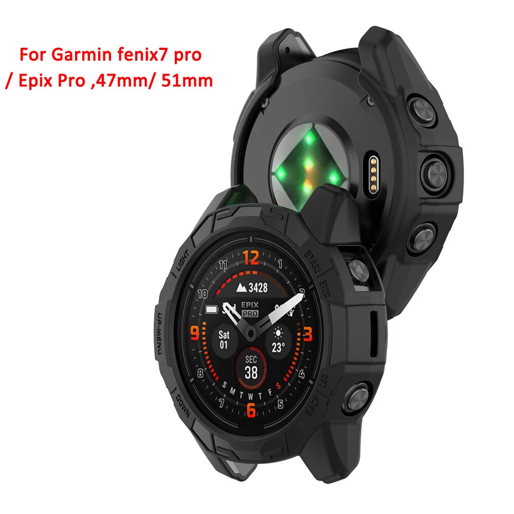 TPU Armor Skeleton Half Wrap Watch Case Cover for Garmin Fenix 7 7X EPIX Pro UK