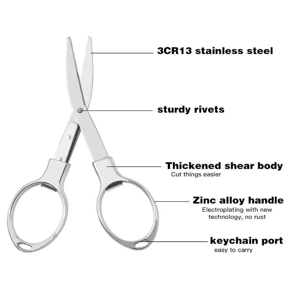 Tijeras Plegables Pequeños Cortadores Costura Bolsillo Portátil Viaje Mini Plegable Foto 4 de 4