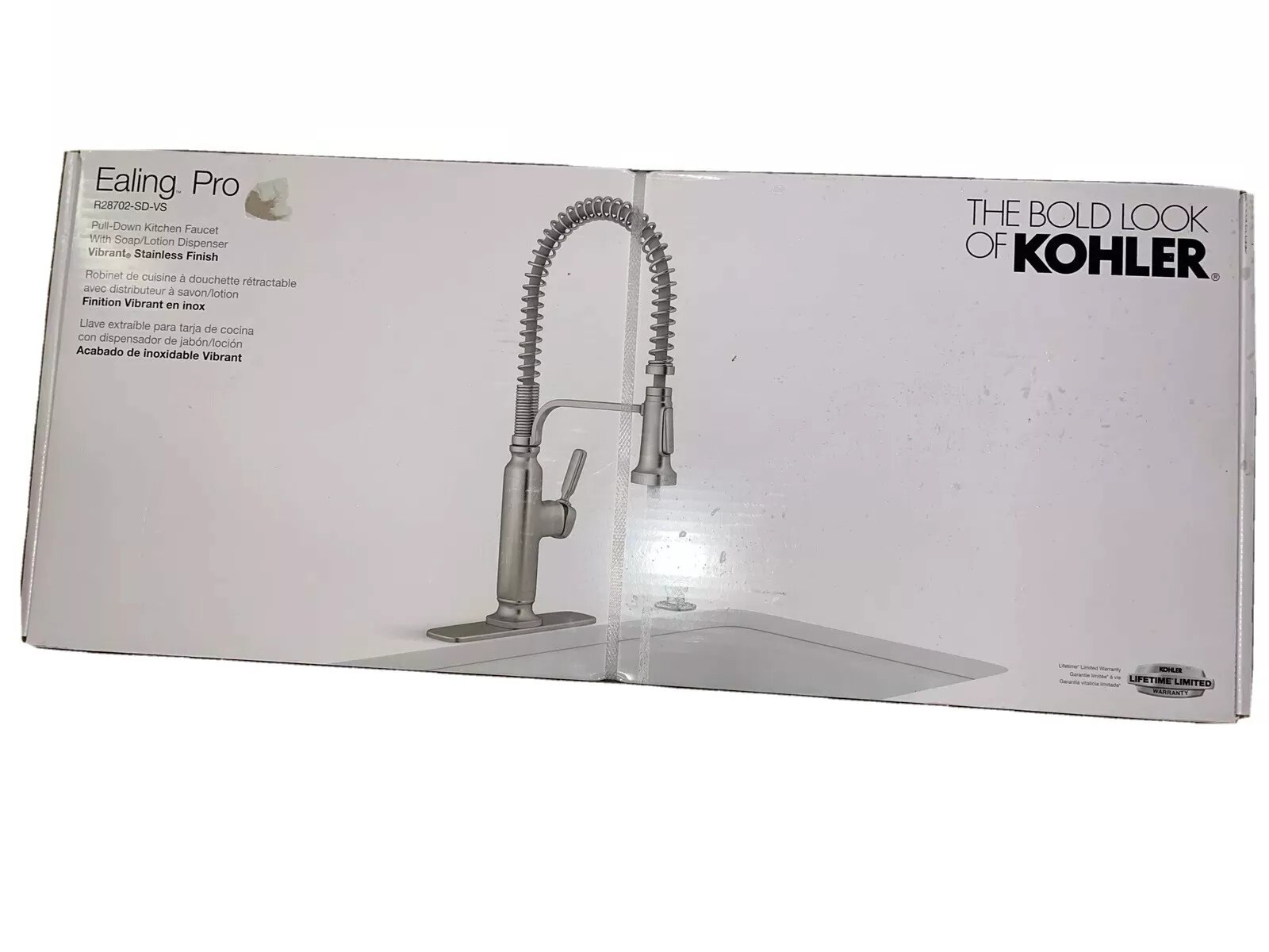 Kohler Ealing Pro Pull Down Kitchen Faucet R28702SDVS Stainless Steel