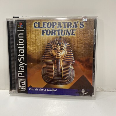 Cleopatra's Fortune Playstation 1 Video Game, 2003 PS1 BLACK LABEL