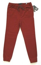 Street Rules Jogger Pants Boys Size 18 Rust Color Elastic Waist Stretch