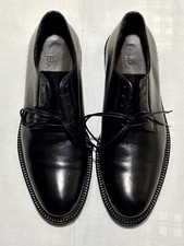 Testoni Basic Black Derby Shoes Sz. 11M EUC 