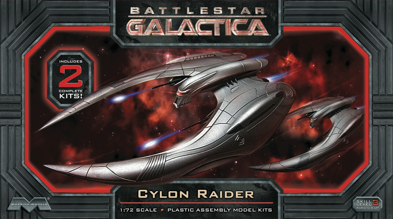 Moebius Models Cylon Raider 1/72nd Scale Two-pack kit Battlestar Galactica NIB