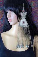 Vintage Turkmen Hair Pendant - Handmade Adamlyk - Tribal Belly Dance #4678