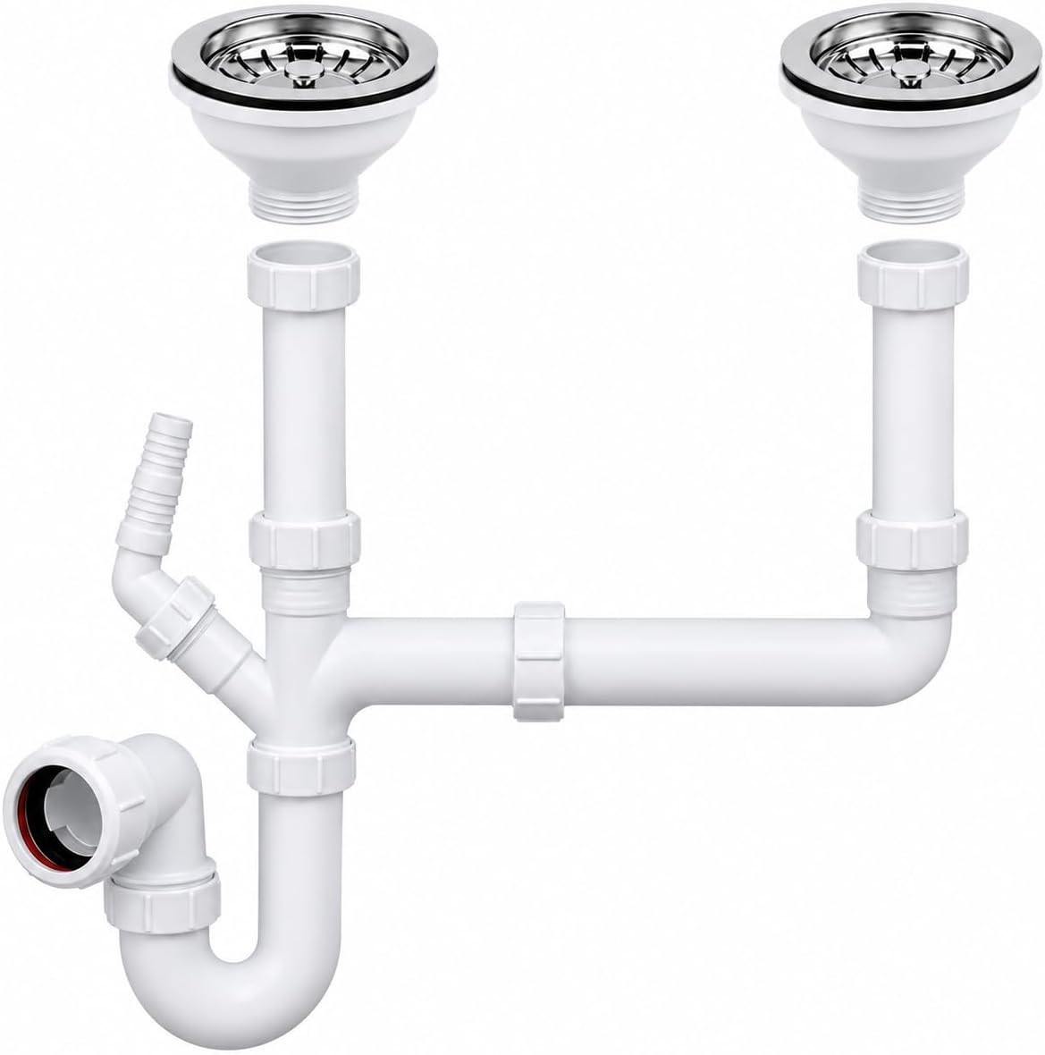 Double Bowl Kitchen Sink Waste Kit Bundle BELOFAY Complete Kitchen Sink Plumbing - Image 2