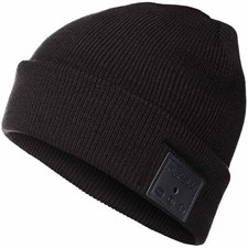 Bluetooth Beanie Hat with Headphones Perfect Tech Gift for Men  Women Black