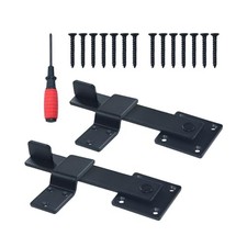 Upgraded 2 Pack Heavy Duty Flip Fence Gate Latch Lock Set with Screwdriver
