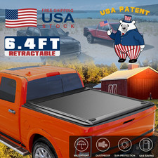 Retractable Hard Tonneau Cover For 02-25 Dodge Ram 150003-25 Ram 2500 6.4ft Bed