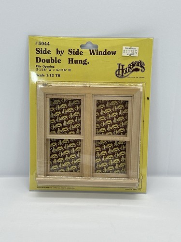 Dollhouse Miniature Side by Side Window Double Hung HW #5044 1:12 inc scale C190 - Picture 1 of 3