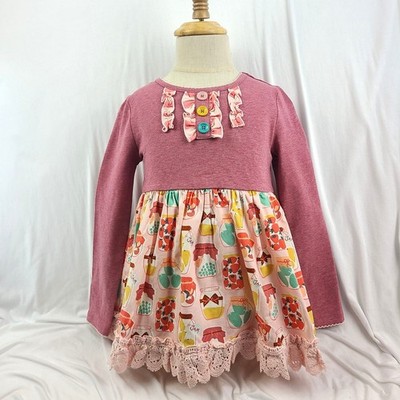 Matilda Jane Wonderment Oh Sugar Tunic Fruit Jam Skirt Long Sleeve Size 4 NWT
