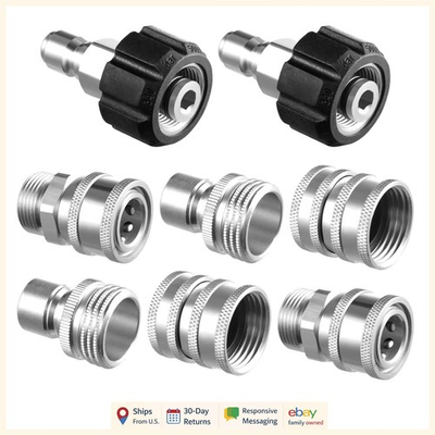 #ad Stainless Steel Pressure Washer Adapter Set with Quick Disconnect Fittings $54.99