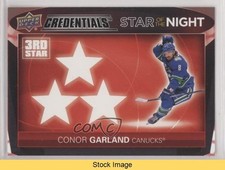2021 Upper Deck Credentials 3rd Star of the Night Conor Garland #3S-4 READ y0i
