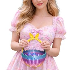 3d Printef Colorful Easter Basket with Bunny Ears