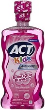 Act Kids Anticavity Flouride Rinse Bubble Gum 16.9 Ounce Pack of 2