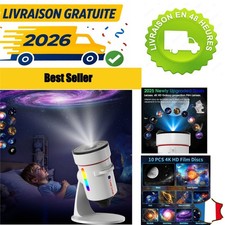 Projecteur galaxie HD veilleuse étoiles 8 couleurs minuterie Hommkiety