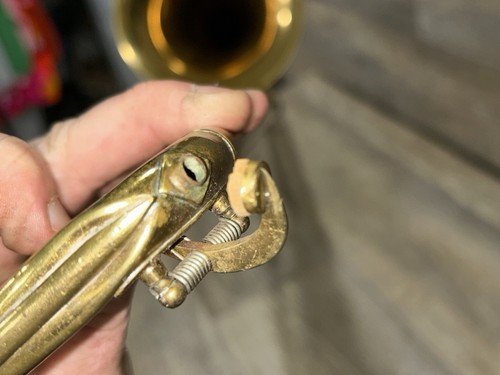 Vintage Elkhart Instrument Co. Trombone W/case S/N 14239 As Is Not Serviced - Picture 10 of 24