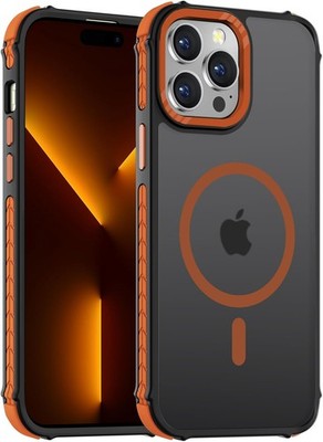 Strong Magnetic Case for iPhone 15 Pro Max 6.7-Inch, Translucent Matte Shockproo
