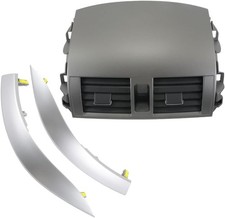 Center Dash A/C Outlet Vent Panel and Strip Trim Compatible with Toyota Corolla