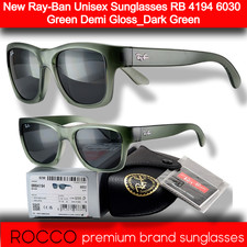 Image of Brand New Ray-Ban Unisex Sunglasses RB 4194 6030 Green Demi Gloss_Dark Green
