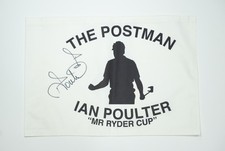 Ian Poulter Signed Golf Pin Flag | The Postman Ryder Cup AFTAL COA