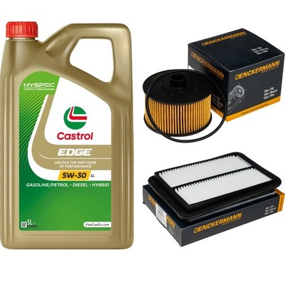 Inspektionspaket Castrol EDGE Titanium 5W-30 LL 5L für Nissan Qashqai II