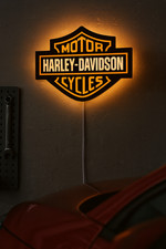 Harley-Davidson LED-Lampe – 3D-Druck – Einzigartige Deko für Garage oder Man Cav